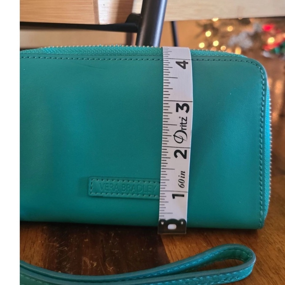 Vera Bradley Vegan Leather Turquoise blue Wristlet clutch wallet - Picture 6 of 6